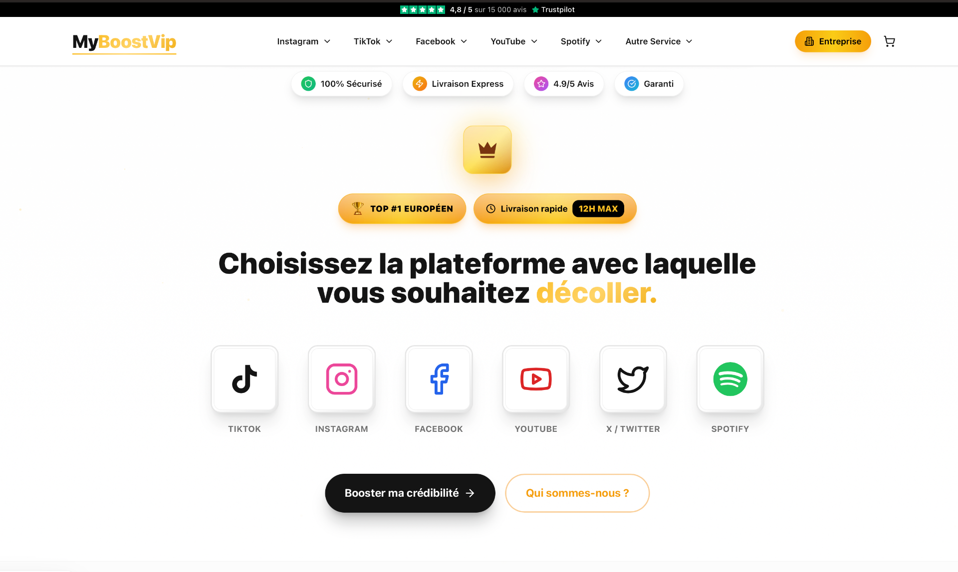 Aperçu du site MyBoostVIP