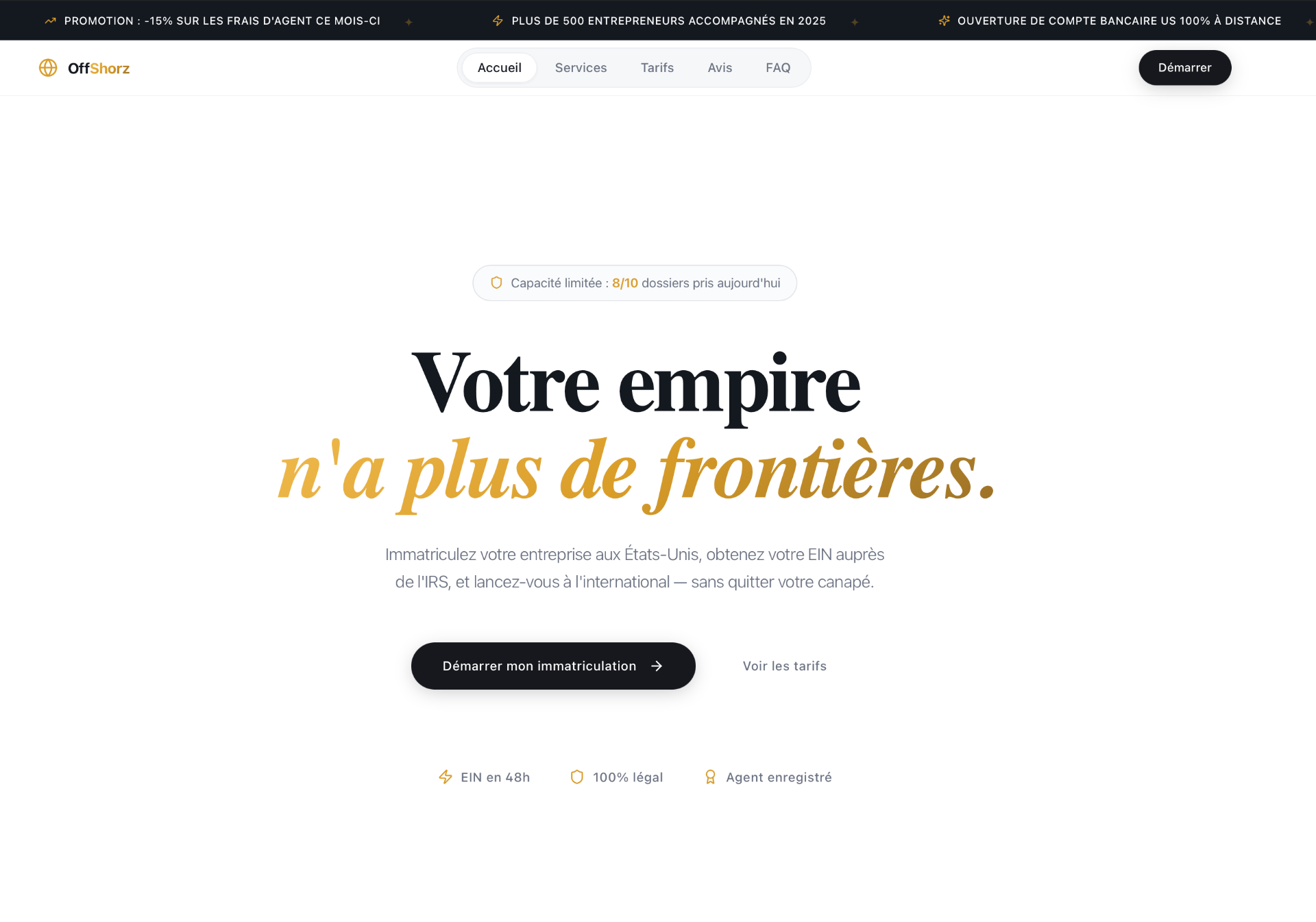 Aperçu du site Offshorz